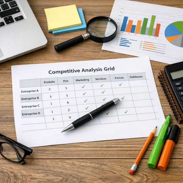 Grille d’analyse de la concurrence : méthode simple et efficace